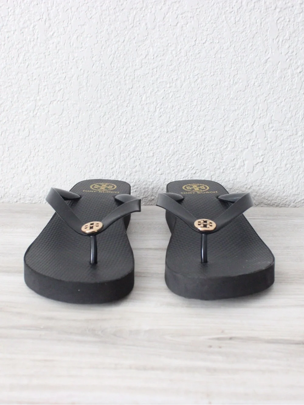 Tory Burch Black Wedge Platform Sandals